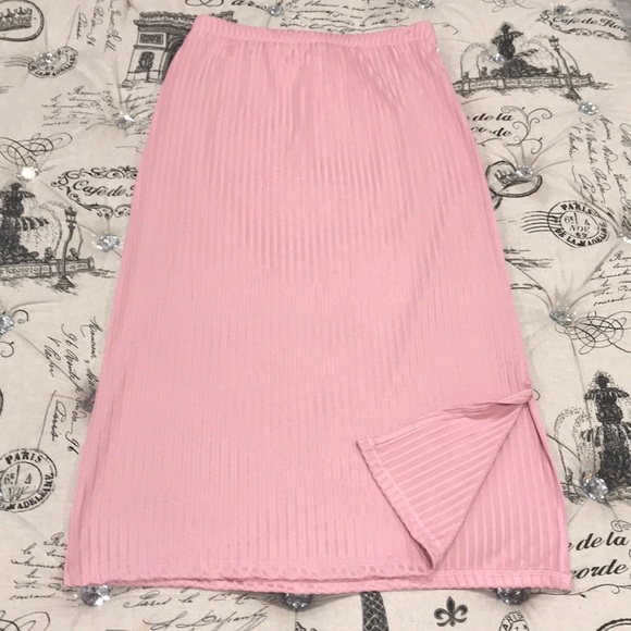 Velvet Torch Ribbed Knit Side Slit Skirt - Picture 6 of 8